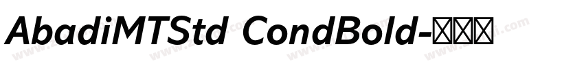 AbadiMTStd CondBold字体转换